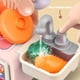 thumbnail image 4 of Cocina de juguete para niños con fregadero | Cocina de juguete realista con mesa de comedor y espacio de almacenamiento | Incluye comida y utensilios de juguete | Juguete de rol para niños a partir, 4 of 5