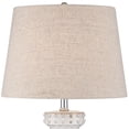 thumbnail image 4 of 360 Lighting Helene Country Cottage Table Lamps 26" High Set of 2 Ceramic Rustic Cream White Glaze Linen Tan Shade for Bedroom Living Room Bedside, 4 of 9