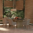 thumbnail image 5 of vidaXL Patio Dining Set Poly Rattan Seat Dinner Dinette 7/9 Piece Multi Colors, 5 of 18