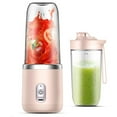 thumbnail image 1 of Portable Blender Cup Automatic Small Glass Juice Cup for Travel Sports Kitchen  Pink Double Cup With Cover, 1 of 7