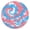 Colorful Tie Dye-3, variant on Colorful Tie Dye Pattern Round Fitted Tablecloth with Elastic Edge,Dining Table Cover Waterproof,Outdoor Round Tablecloth for Camping,Dining,Indoor and Outdoor