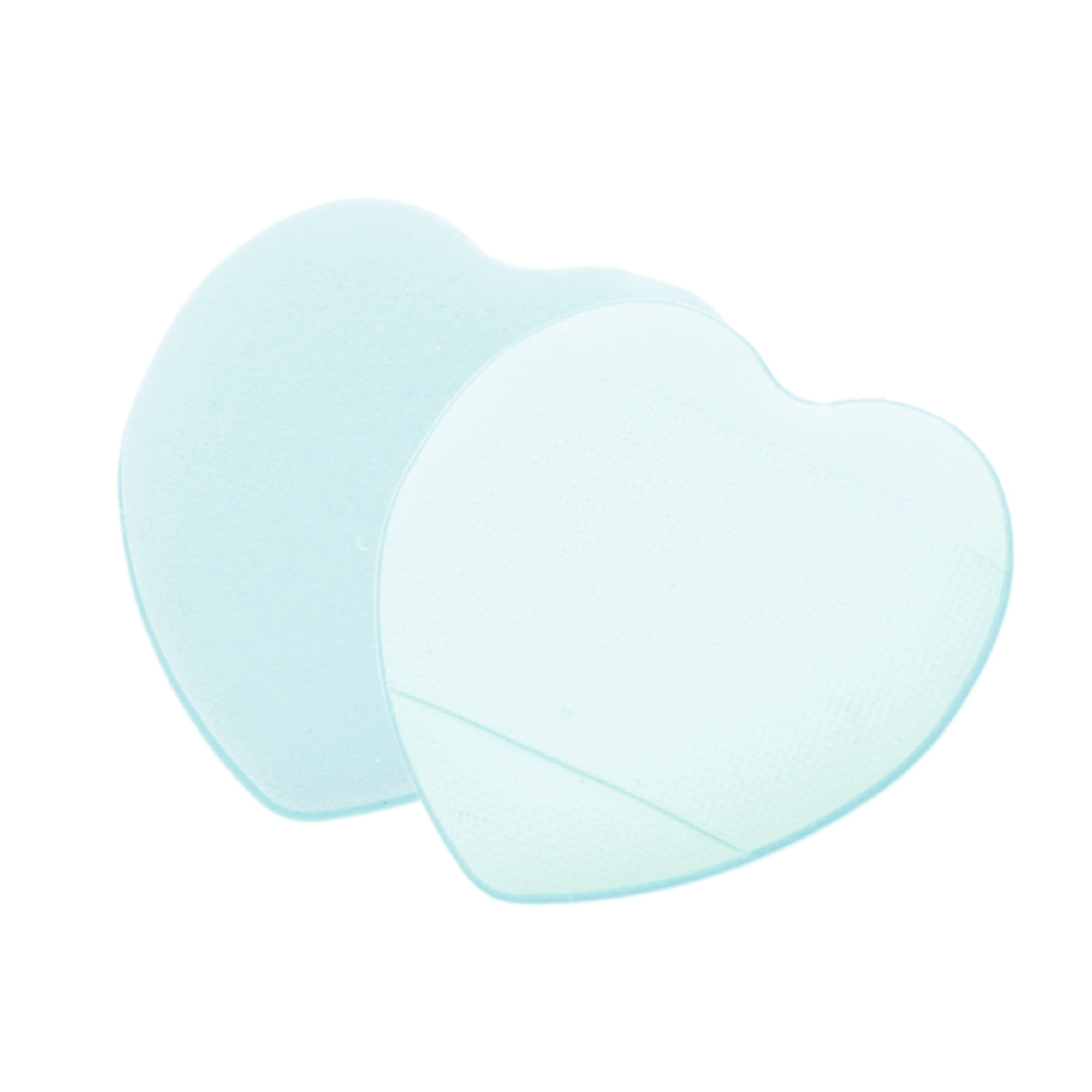 Unique Bargains 5 Pcs Heart-Shaped Face Makeup Sponge for Travel Light Blue
