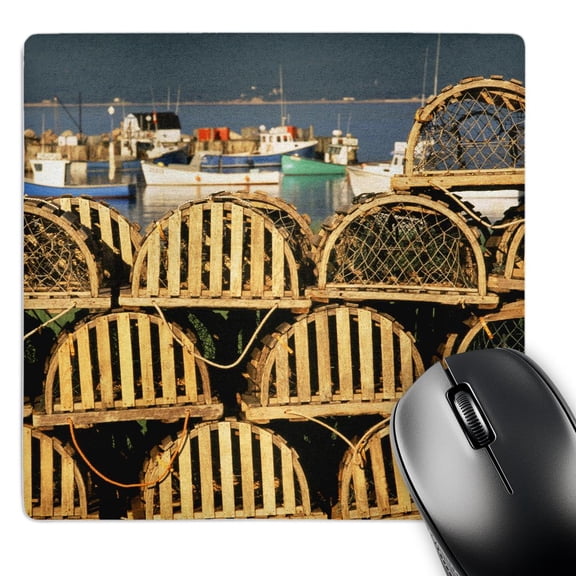 3dRose, Fishing, Lobster traps, Cape Breton, Nova Scotia - CN07 WBI0023 - Walter Bibikow, MousePad