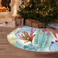 thumbnail image 5 of Fuzoiu Cactus Print Christmas Tree Skirt,Xmas Christmas Decorations,Xmas Tree Mat for Farmhouse Holiday New Years Home Party Decor Tree Rugs-36", 5 of 6
