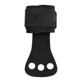 thumbnail image 1 of Correas de muñeca para levantamiento de pesas, 3 agujeros, agarres de mano para levantamiento de pesas, fitness y culturismo Negro, 1 of 8