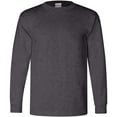 thumbnail image 2 of Bayside 6100 Men's Crewneck Long-Sleeve Cotton Tee T-Shirt, 2 of 3