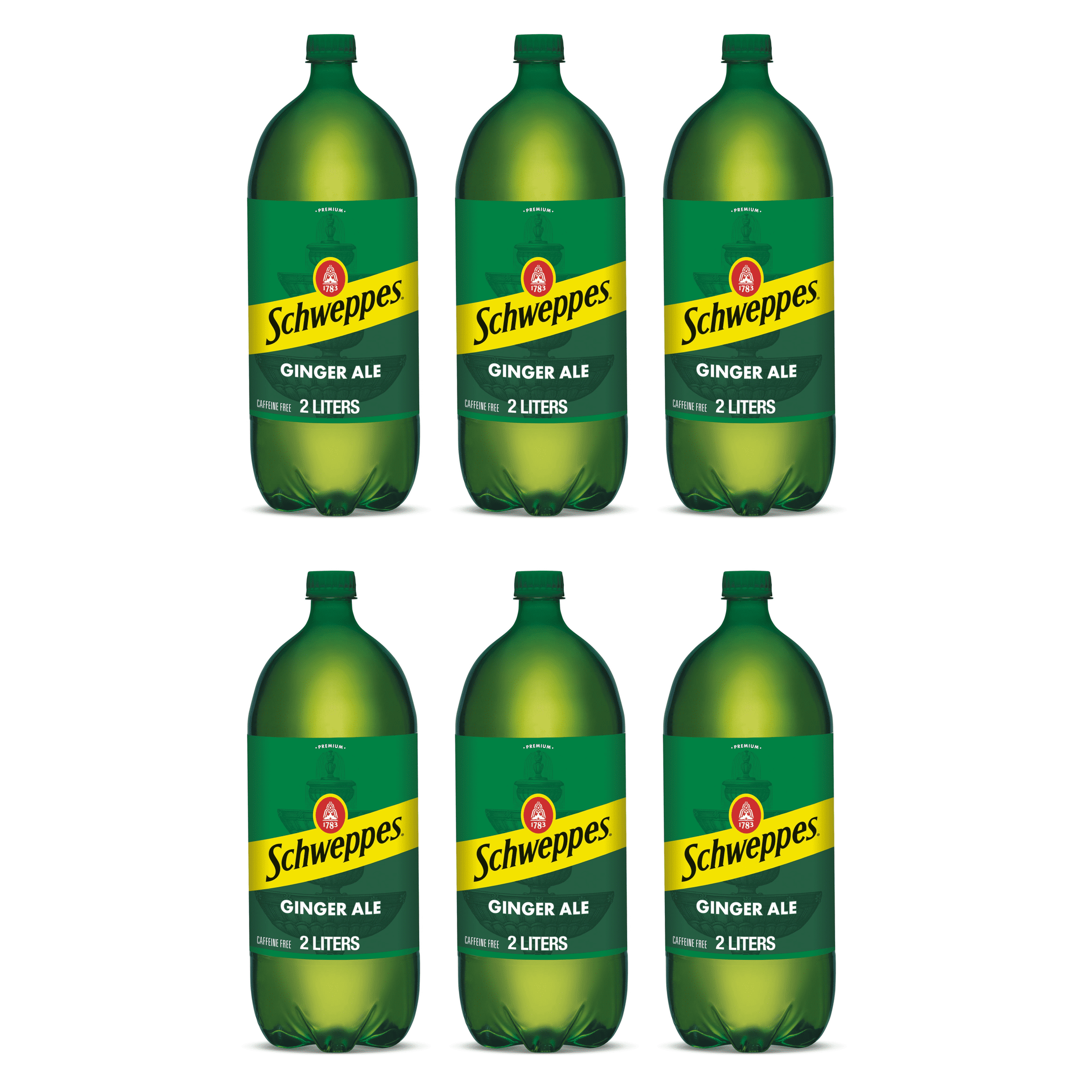 Canada Dry Fruit Splash Cherry Ginger Ale, 6 Pack, 2 Liter Bottles