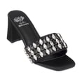 thumbnail image 2 of GC Shoes Womens Block Heeled Sandals, Open Toe Fashion Heels, Slip On Jeweled Band High Heel Dress Slides, Drais/Black/9.5, 2 of 6
