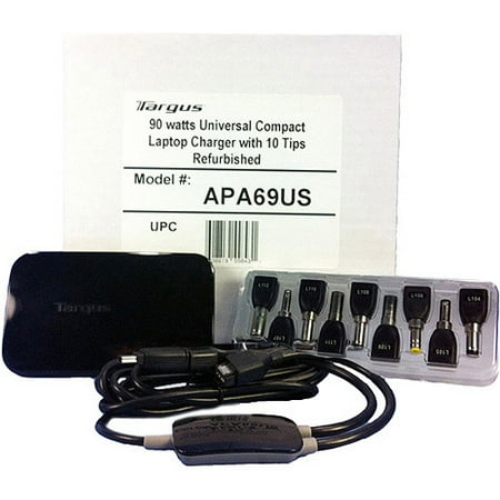 Targus Refurbished 90 Universal Laptop/MP3 AC Adapter with 10 Power Tips Targus Refurbished 90 Universal Laptop/MP3 AC Adapter with 10 Power Tips