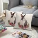 thumbnail image 4 of m Primavera Verano Conejo Decoración Fundas de Almohada Conejo de Pascua Conejito Algodón Lino Funda de Almohada Sofá Cama Funda de Cojín Estilo 1, 4 of 5