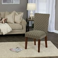 thumbnail image 6 of HomePop Parsons Dining Chair, Brown and Blue Fabric, 6 of 14