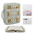 thumbnail image 2 of Pzuqiu Cross Sunflower Bible Cover Books Covers for Women Large Bible Cover Bag with Handle Zipper Pocket Quilted Church Carrying Case Study Supplies Accessories Christian Gifts, 2 of 7