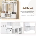 thumbnail image 6 of Yesfashion Shoe Storage Bench with Shelves Coat Hooks, Elegant Hall Tree with Wall Mounted Coat Rack, Entryway Organizer for Hallway, Foyer, Mudroom, Entrance Living Room, 6 of 9