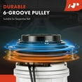 thumbnail image 6 of A-Premium AC Compressor with Clutch Compatible with Chevrolet Astro 1996-2005 GMC Safari 1996-2005 V6 4.3L, 6 of 9