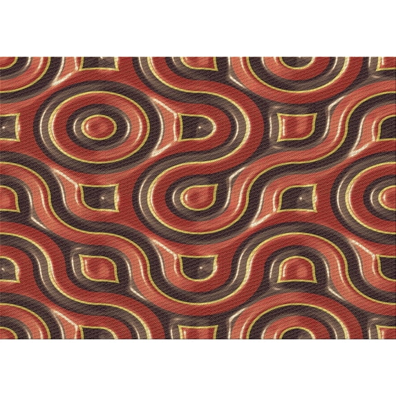 Ahgly Company Indoor Rectangle Patterned Tomato Sauce Red Area Rugs, 5' x 8'