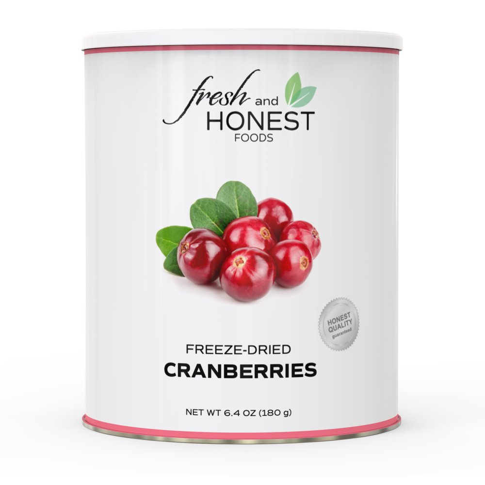 Fresh and Honest Foods 100 All Natural Freeze Dried Cranberries 6.2 OZ