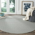 thumbnail image 2 of SAFAVIEH Montauk Lavern Geometric Cotton Area Rug, Ivory/Blue, 6' x 6' Round, 2 of 10