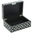 thumbnail image 6 of DecMode Moroccan Black Mother of Pearl Shell Decorative Box with Hinged Lid, 2 Count, 6 of 10