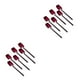 thumbnail image 1 of Inteprter Paquete de 6 cucharas de café de acero inoxidable, cucharillas colgantes para helado, cuchara para fiesta en casa, accesorios de Violeta 2piezas, 1 of 6