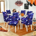 thumbnail image 3 of Halloween Chair Covers for Dining Room Set of 6, Halloween Stretch Dining Chair Cover 6 Pieces, Washable Kitchen Chair Slipcovers 6 Pack, Removable Seat Protector for Halloween Decor, 3 of 5