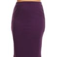 thumbnail image 4 of Moa Collection Women's Plus Size Casual Stretch Pull On Bodycon Pencil Midi Skirt, 4 of 6