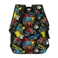 thumbnail image 4 of Easygdp Monster Car Mochila Ergonómica Versátil para Laptop - Múltiples Bolsillos, Correas Ajustables, Unisex para Escuela, Viajes y Actividades al Aire Libre-One Size, 4 of 5