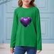 thumbnail image 4 of TaTaai Unisex Printed Round Neck Pullover, Valentine's Day Gift Spring Summer Long Sleeved Base Shirt Gift, 4 of 6