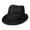 Black, variant on Light Weight Classic Soft Cool Mesh Crushable Fedora hat for Men