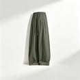 thumbnail image 6 of SAWOBUUN Men's Cotton Linen Pants Breathable Wide Leg Trousers Elastic Drawstring Waist Loose Fit Casual Summer Beach Pants, 6 of 9