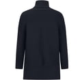 thumbnail image 4 of Knit Tops for Women Oversized Ribbed Turtleneck Batwing Sleeve Side Slit Hem Loose Fall Warm Soft Knit Long Length Tunic Sweater Casual Everyday Oversized Pullover Navy 2XL, 4 of 6