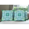 thumbnail image 6 of Ambesonne Blue Throw Pillow Cover 4 Pack, Abstract Teal, 18", Teal and Blue, 6 of 7