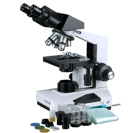 AmScope Medical Lab Vet Compound Biological Microscope 40x-2000x New