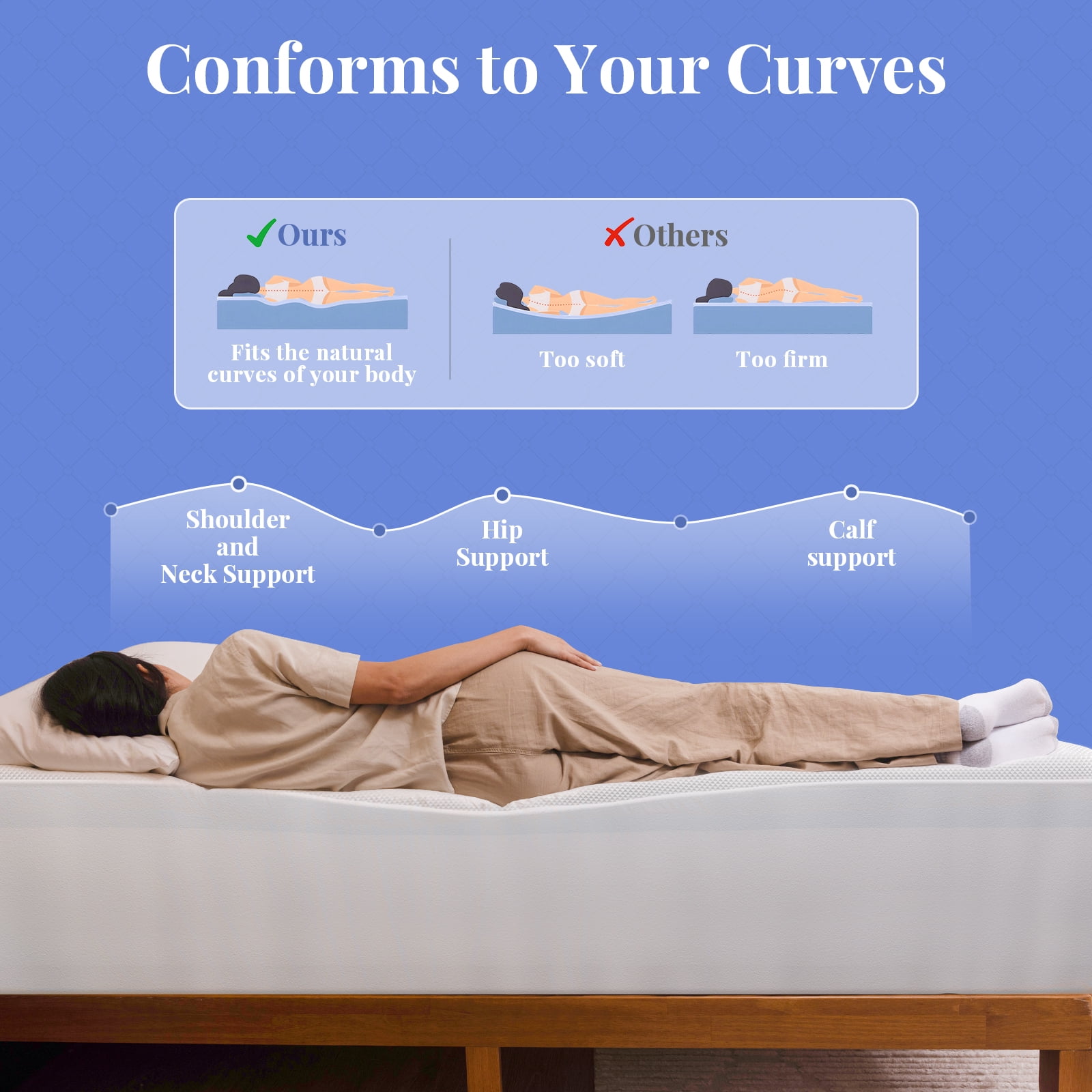 OhGeni 4 inch Dual Layer Twin XL Mattress Topper for College Dorm Room Essentials, 2 inch Gel Memory Foam, 2 inch Down Alternative Pillow Top Pad, Mattresses Cover for Bed, 6"-19" Deep Pocket