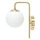 thumbnail image 5 of Lámpara de pared, lámpara de pared con bola de cristal E27 moderna nórdica, accesorio de iluminación de primera línea, 5 of 8
