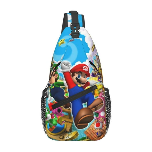 Super Mario Sling Bag Unisex Crossbody Backpack Casual Cross Chest Bag Diagonally Shoulder Chest Pack