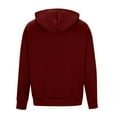 thumbnail image 5 of RYDCOT Men's Quarter Zip Hoodie Waffle Knit Hooded Sweatshirt Loose Fit Casual Long Sleeve Pullover Workout Jackets with Pockets Wine, 5 of 6