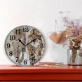 thumbnail image 2 of Cheetahs in Winter Silent Wall Clock 10" Non-Ticking Battery Clock, 2 of 7