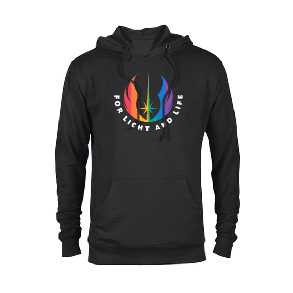 Star Wars Pride Rainbow Jedi Order Symbol For Light and Life - Pullover Hoodie for Adults - Customized-Black