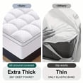 thumbnail image 4 of King Size Mattress Topper - 1000GSM Extra Thick Black Mattress Pad - Soft Mattress Protector Firm Bed Topper Pillow Top with 8-21 Inch Deep Pocket Ultra Soft & Supportive, 4 of 5