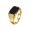 Gold, variant on Men's Stainless Steel Black Agate Gemstone Polished Band 12MM Wedding Ring Gold Size 10