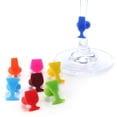 thumbnail image 3 of Marqueurs de Verre à Vin en Silicone de Couleur Assortie 16 Pcs Outils de Reconnaissance Réutilisables pour Tasses à Vin, 3 of 9