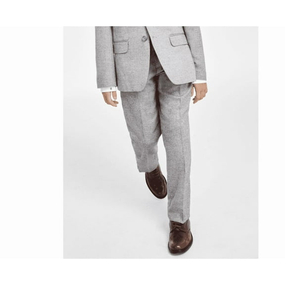 Tommy Hilfiger Big Boys Brushed Herringbone Pants - Dark Gray