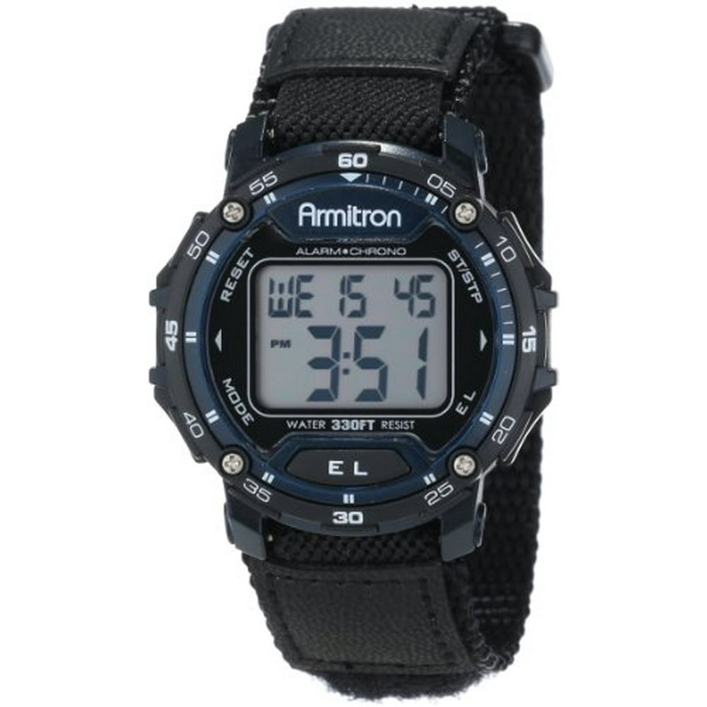 digital watch with velcro strap
