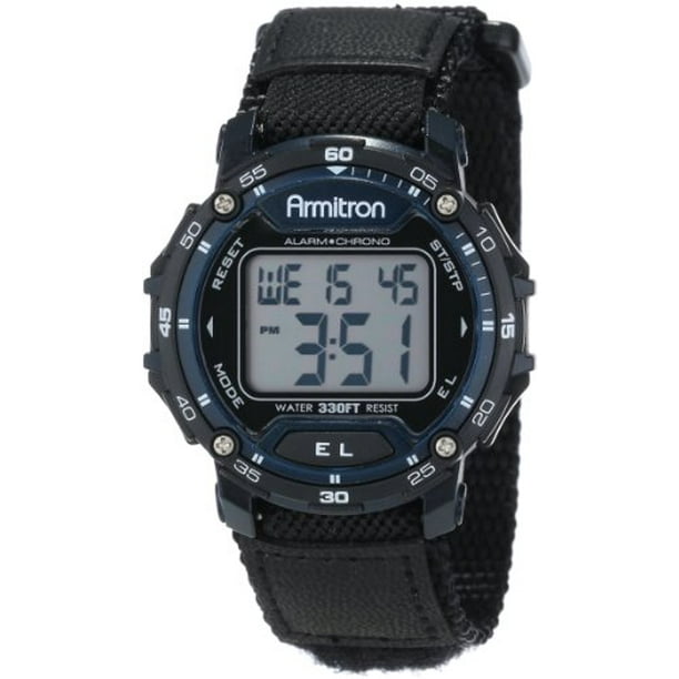 digital watch with velcro strap