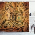 thumbnail image 1 of Ambesonne Money Shower Curtain, Fiver Sawbuck and C-Note, 69"Wx70"L, Pale Green Brown, 1 of 3