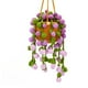 thumbnail image 1 of Kit de manualidades DIY de colgante de flor morada: paquete de materiales de ganchillo para decoración colgante; set de manualidades de lana hecha a mano con instrucciones, 1 of 5