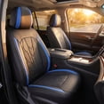 thumbnail image 3 of MaiQtai Car Seat Covers Set of 5 PU Leather Universal Fit Auto Cover SUV Truck, Blue, 3 of 10