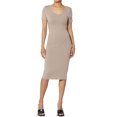 thumbnail image 1 of TheMogan Robe Midi Moulante en Jersey de Coton Extensible à Manches Courtes pour Femmes, 1 of 6