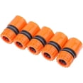 thumbnail image 1 of 5pcs 1/2 Inch Hose Connector Quick Connector Plastic Garden Hose Quick Connect s Male Female Connector Water Pipe End Adapter Orange, 1 of 5