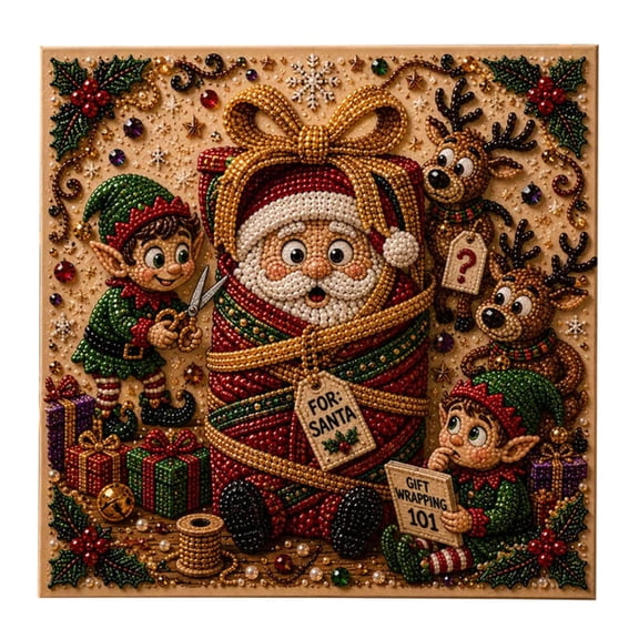 Clearance Christmas Diamond Art Kits for Adults, Pearl Art Kits for Beginners, Holiday Christmas Wall Decor, Handmade Home Decoration Gift, Santa